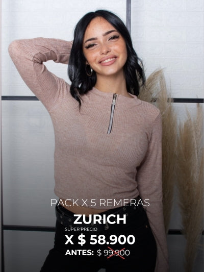 PACK X5 REMERAS ZURICH