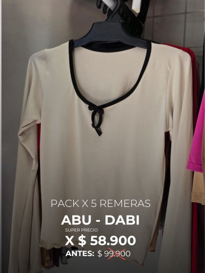 PACK X5 REMERAS ABU - DABI