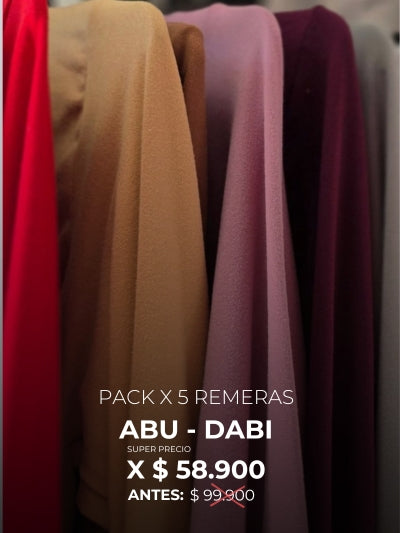 PACK X5 REMERAS ABU - DABI