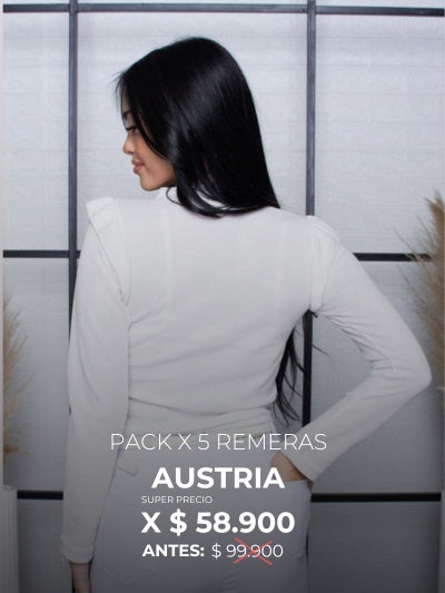 PACK X5 REMERAS AUSTRIA