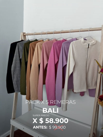 PACK X5 REMERAS BALI