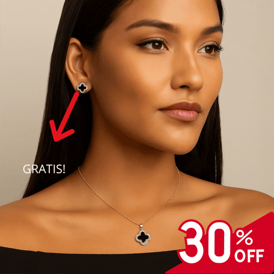 2x1 Cadena trebol + aros de regalo
