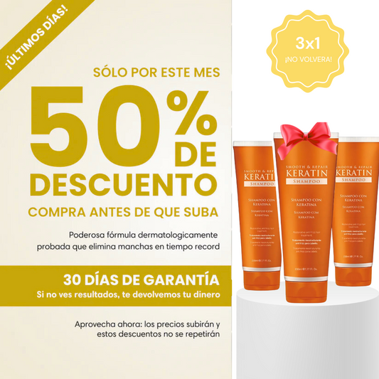Pack 3 meses - Keratina smooth - el secreto para un cabello de ensueño